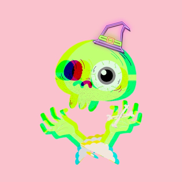 Green hands  ghost Halloween by LuluCybril