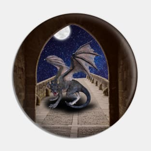 Dragon in a Castle Pin