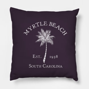 Myrtle Beach South Carolina Est 1938 Vintage Palmetto Pillow