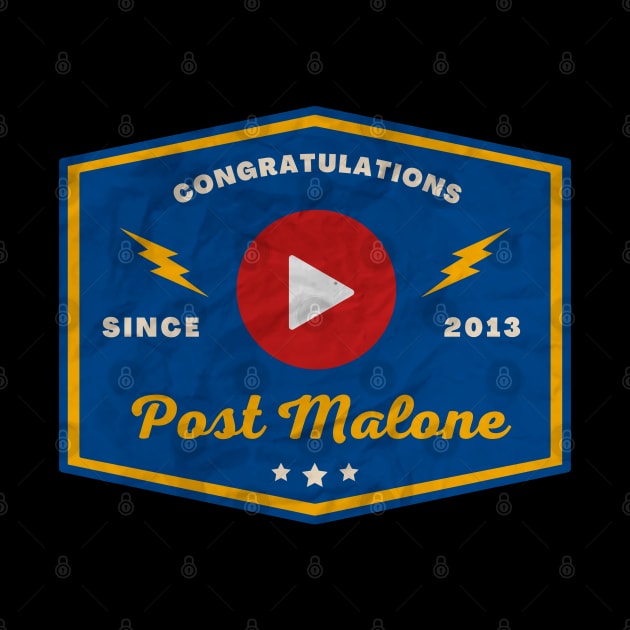 Post Malone // Play Button by Blue betta