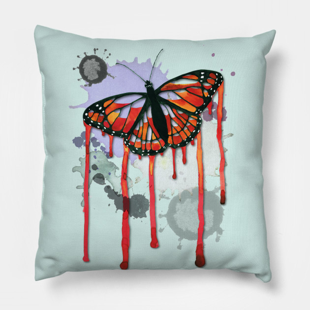 Leaking Butterfly Butterfly Pillow Teepublic