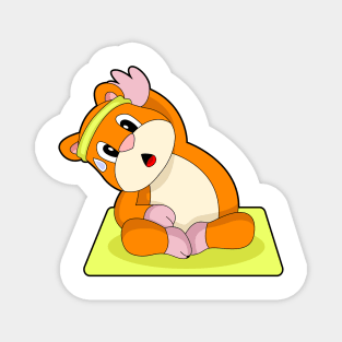 Hamster Yoga Fitness Sports Magnet