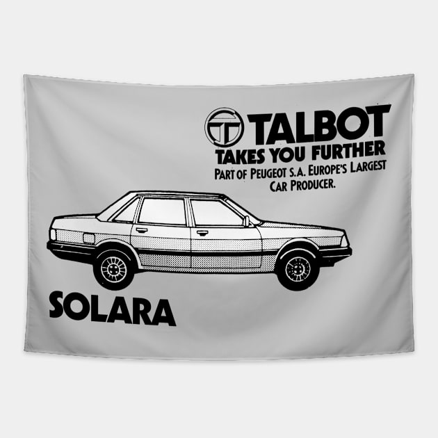 TALBOT SOLARA - advert Tapestry by Throwback Motors