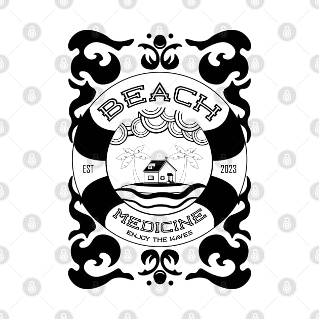 BEACH MEDICINE enjoy the waves White 1 by HCreatives