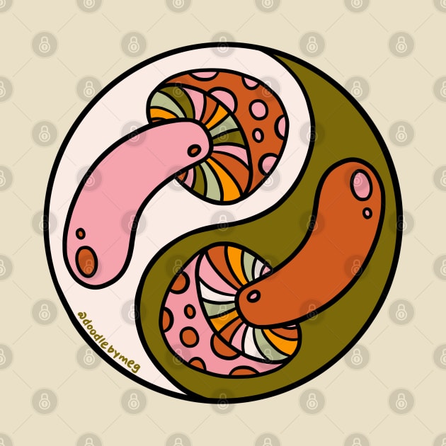 Mushroom Yinyang by Doodle by Meg