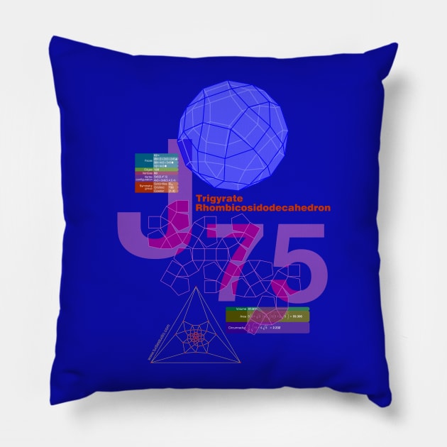 Trigyrate rhombicosidodecahedron Pillow by tuditees