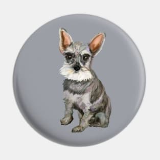 Cute Schnauzer Dog Pin