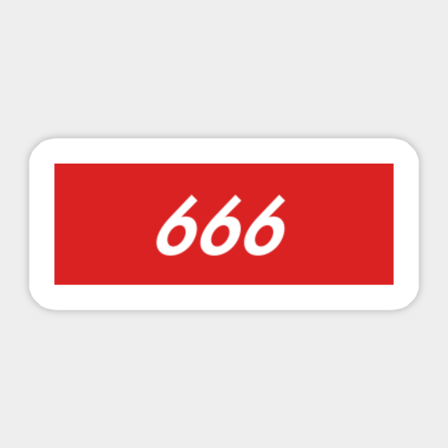 supreme 666 sticker