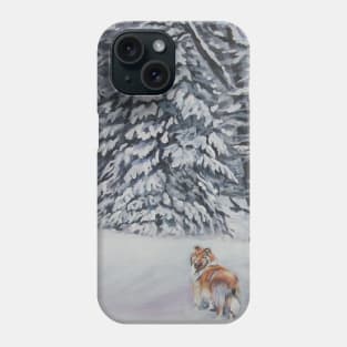 Collie Fine Art Painting Phone Case