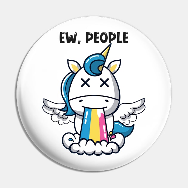 Unicorn's Solitude: Embracing the Mystical Away from People Pin by Holymayo Tee