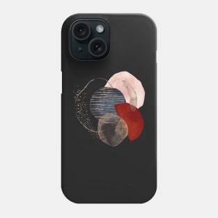 Modern Abstract Blush, Terracotta, Rose Gold and Navy Blue Phone Case