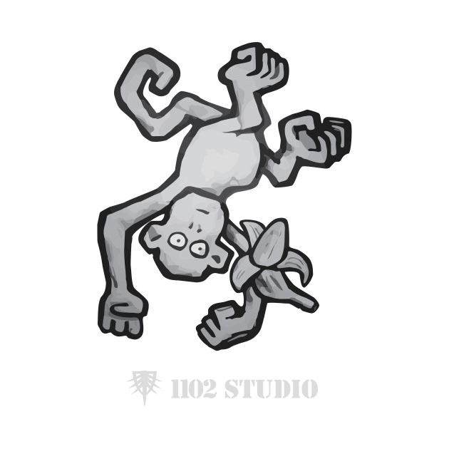 Upside Down Monkey by at1102Studio