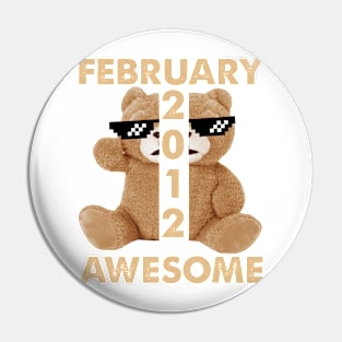 February 2012 Awesome Bear Cute Birthday Pin