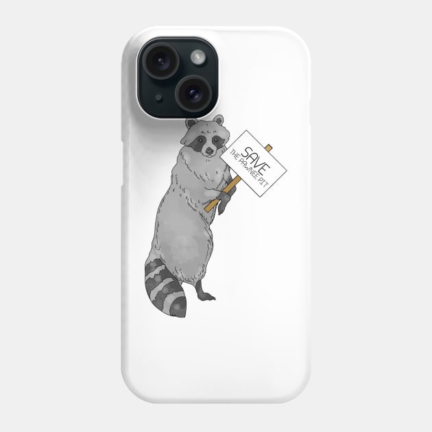 Parks and Rec Raccoon Phone Case by Eyeballkid-