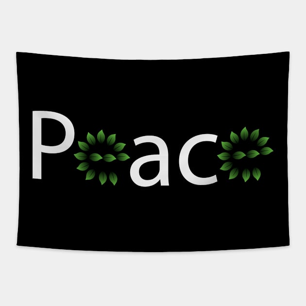 Peace artistic text design Tapestry by BL4CK&WH1TE 