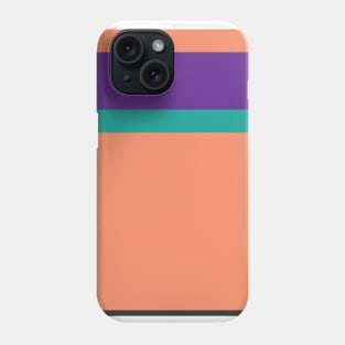 A remarkable composition of Light Red Ochre, Big Foot Feet, Purple, Persian Green and Dark Grey stripes. Phone Case
