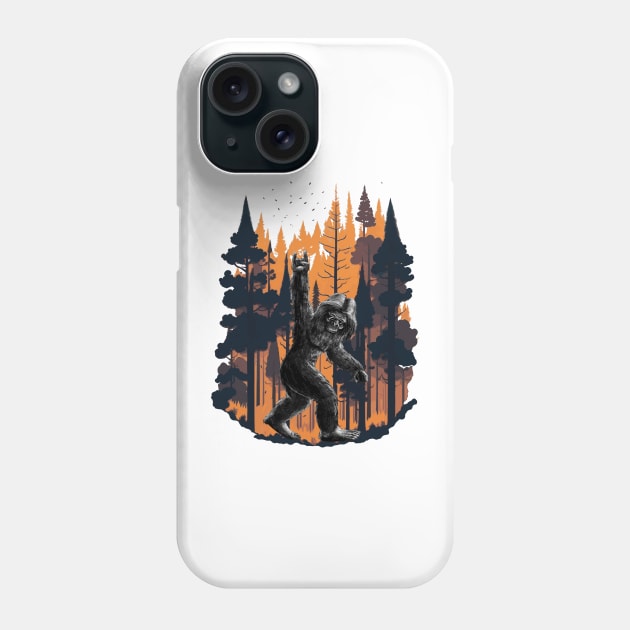 Forest Swagger: Bigfoot's Cool Camouflage Phone Case by star trek fanart and more