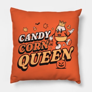 Candy Corn Queen - Retro Vintage Halloween Pillow