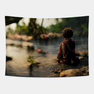 The boy in the river Tapestry