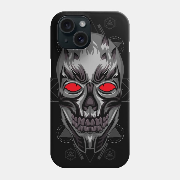 skull head arts Phone Case by SHINIGAMII