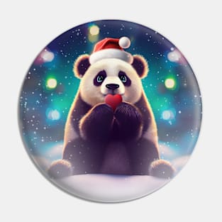 Christmas Panda Love Pin