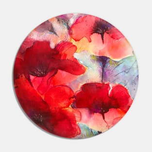 Abstract reds poppies Pin