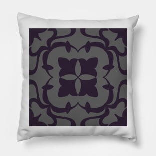 Purple and Gray Pattern Pillow