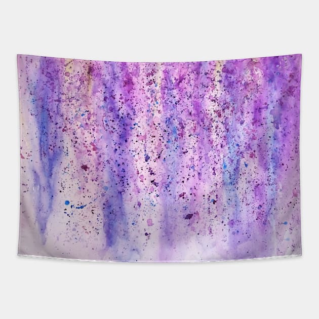 abstract purple wisteria Tapestry by colorandcolor