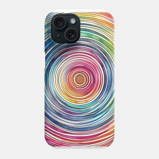Psychedelic looking abstract illustration of concentric circles Phone Case
