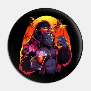 cool gorilla Pin