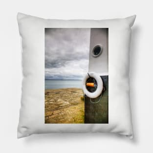 Mevagissey Lighthouse And Harbour Wall Pillow