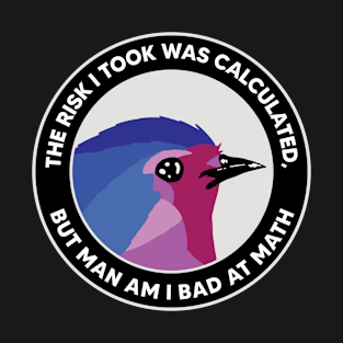 The Risk I Took Was Calculated, But Man Am I Bad At Math T-Shirt