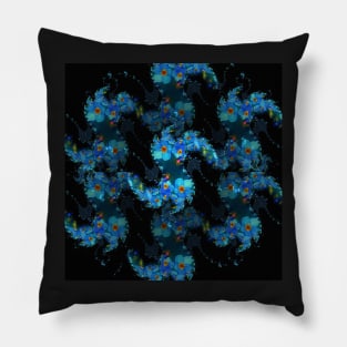 Forget-me-not fractals Pillow