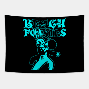 Beach Fossils Retro Pixel Art Bunny Tapestry