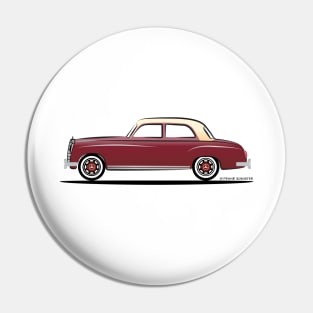 Mercedes Benz Ponton W120 Sedan Red on Tan Pin