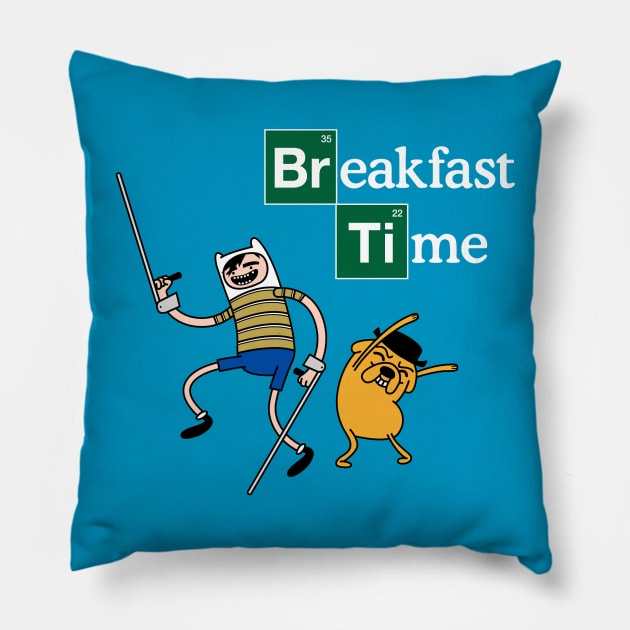 BREAKFAST TIME Pillow by thekinginyellow