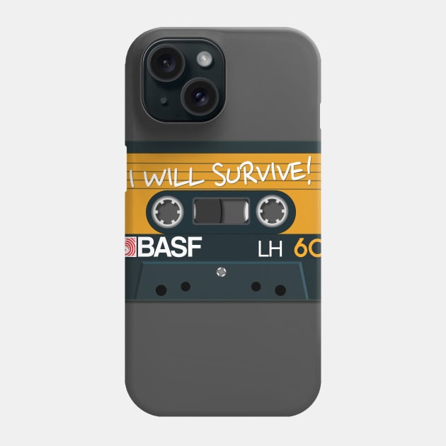 Vintage Audio Tape - BASF - I Will Survive! Phone Case by chillibongostudio