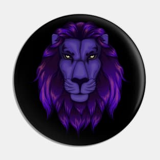 Purple lion Pin