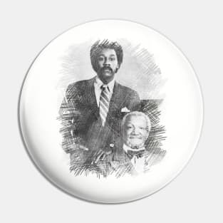 TWO TV SHOW LEGENDS Pin