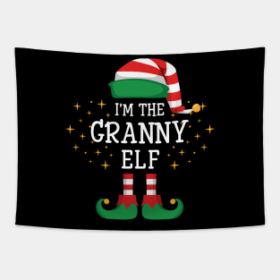 I'm The Granny Elf Matching Family Christmas Pajama Tapestry