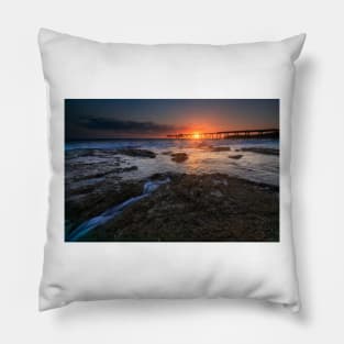 Catherine Hill Bay sunrise Pillow