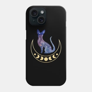 Celestial Cat & Moon Shirt, Sun Moon Stars Tee, Mystical Cat Tee, Moon and Stars, Bohemian Tshirt, Cat Lady Phone Case