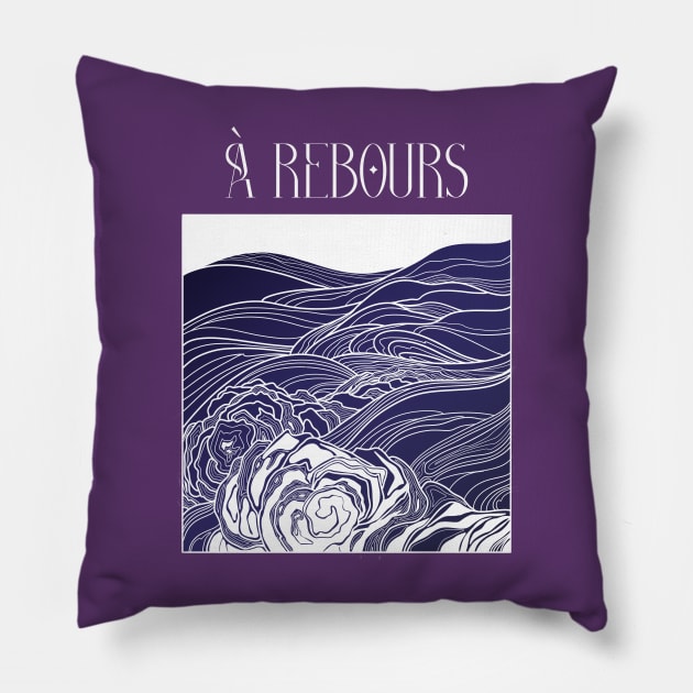 À rebours: marine landscape Pillow by Blacklinesw9