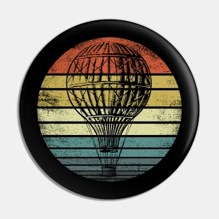 Hot Air Balloon Pilot Retro Balloon Sky Pin