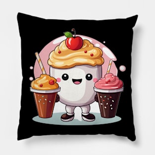 ice cream cute T-Shirt giril Designed cute illustration Pillow