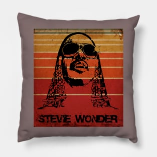 Stevie Wonder//Retro Vintage Pillow