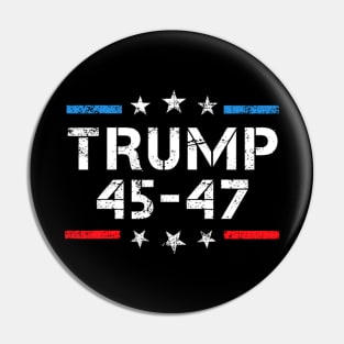 45 47 Trump 2024 American Flag Pin