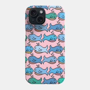 Cute and Colorful Kids Whale Pattern Phone Case