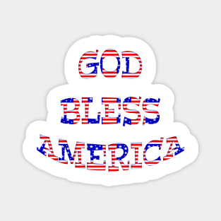 Patriotic God Bless America Magnet