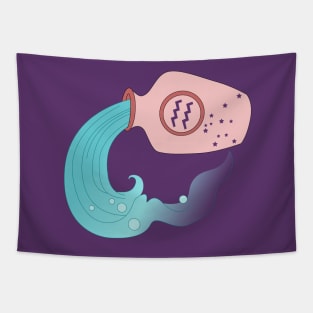 Aquarius (Baby Pink) Tapestry